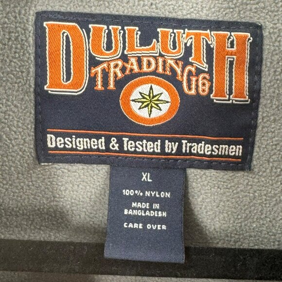 Duluth Trading Co Mens Black Softshell Jacket XL Nylon Fleece Lined Full-Zip - Picture 2 of 8